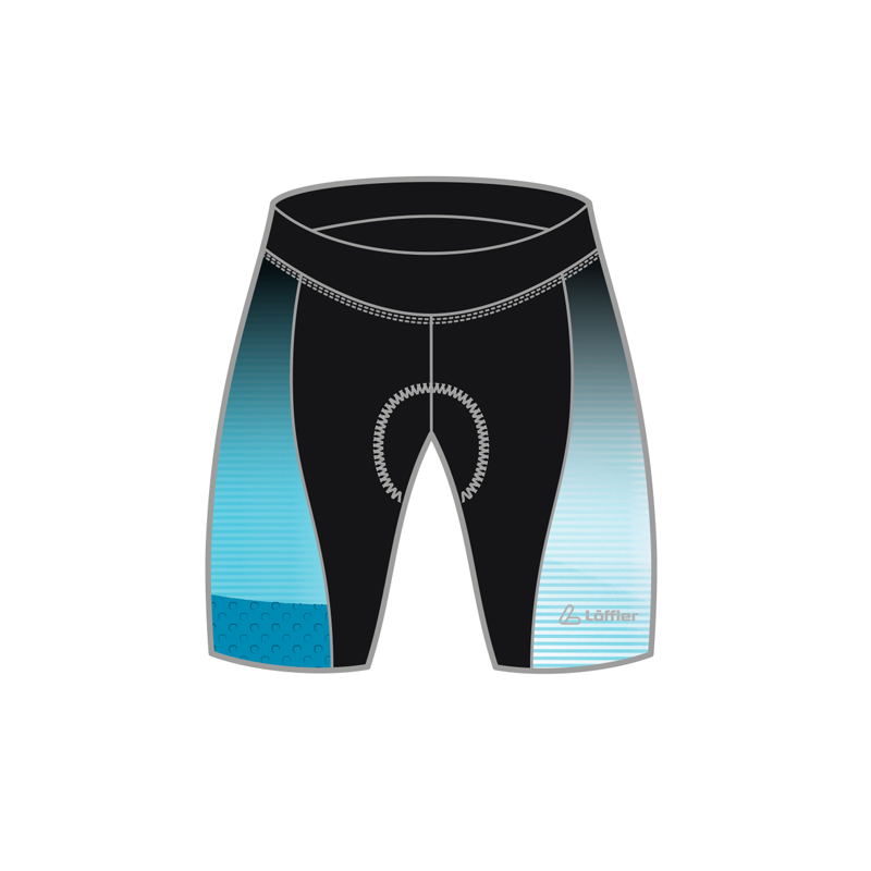Löffler Concept XT zwart blauwe dames fietsbroek