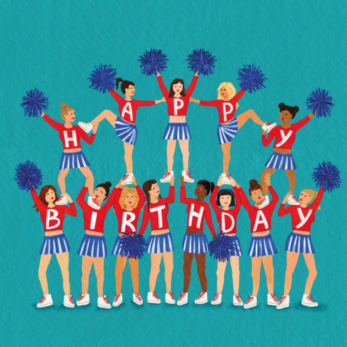 Petit Konijn | Verjaardagskaart | cheerleaders