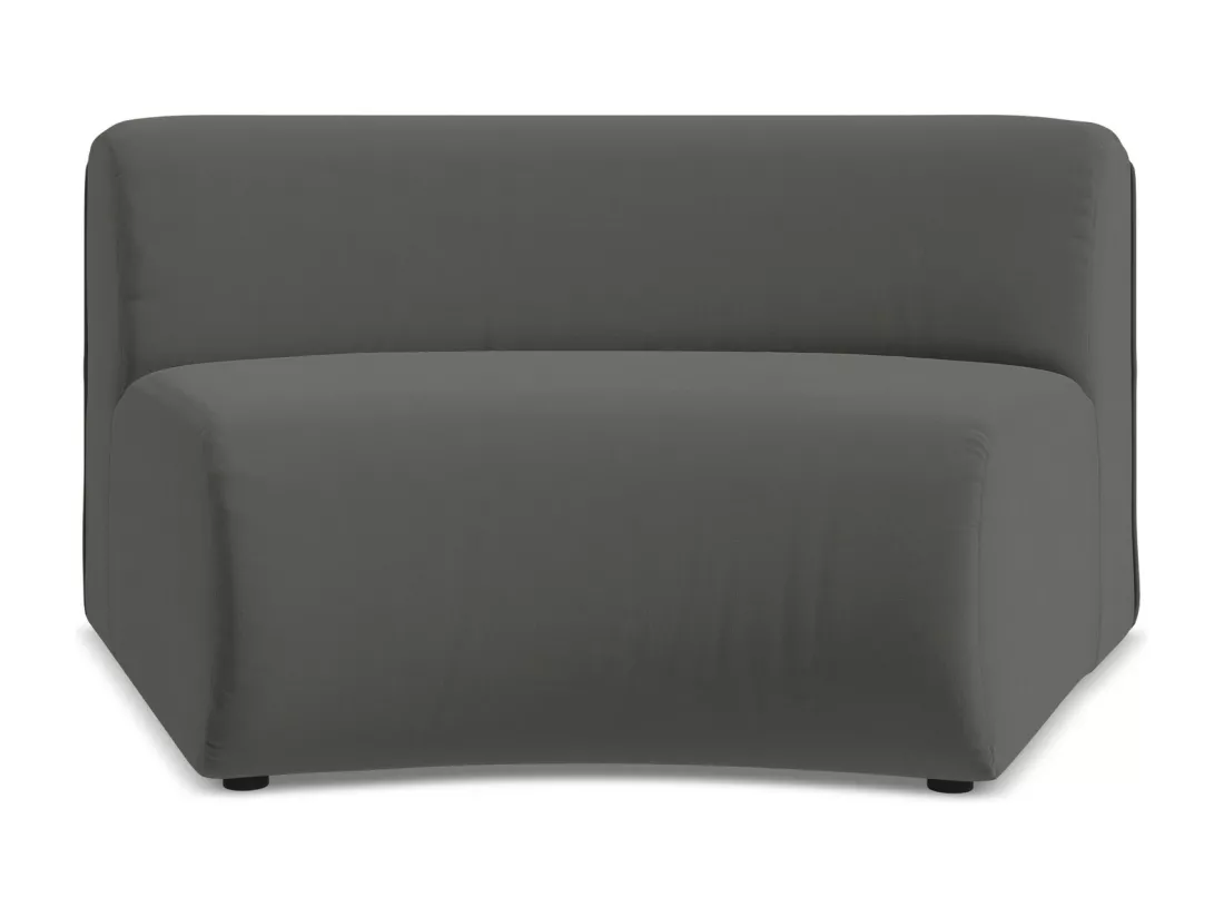 Fauteuil d'angle pour canapé modulable en velours - acier - EKAHI