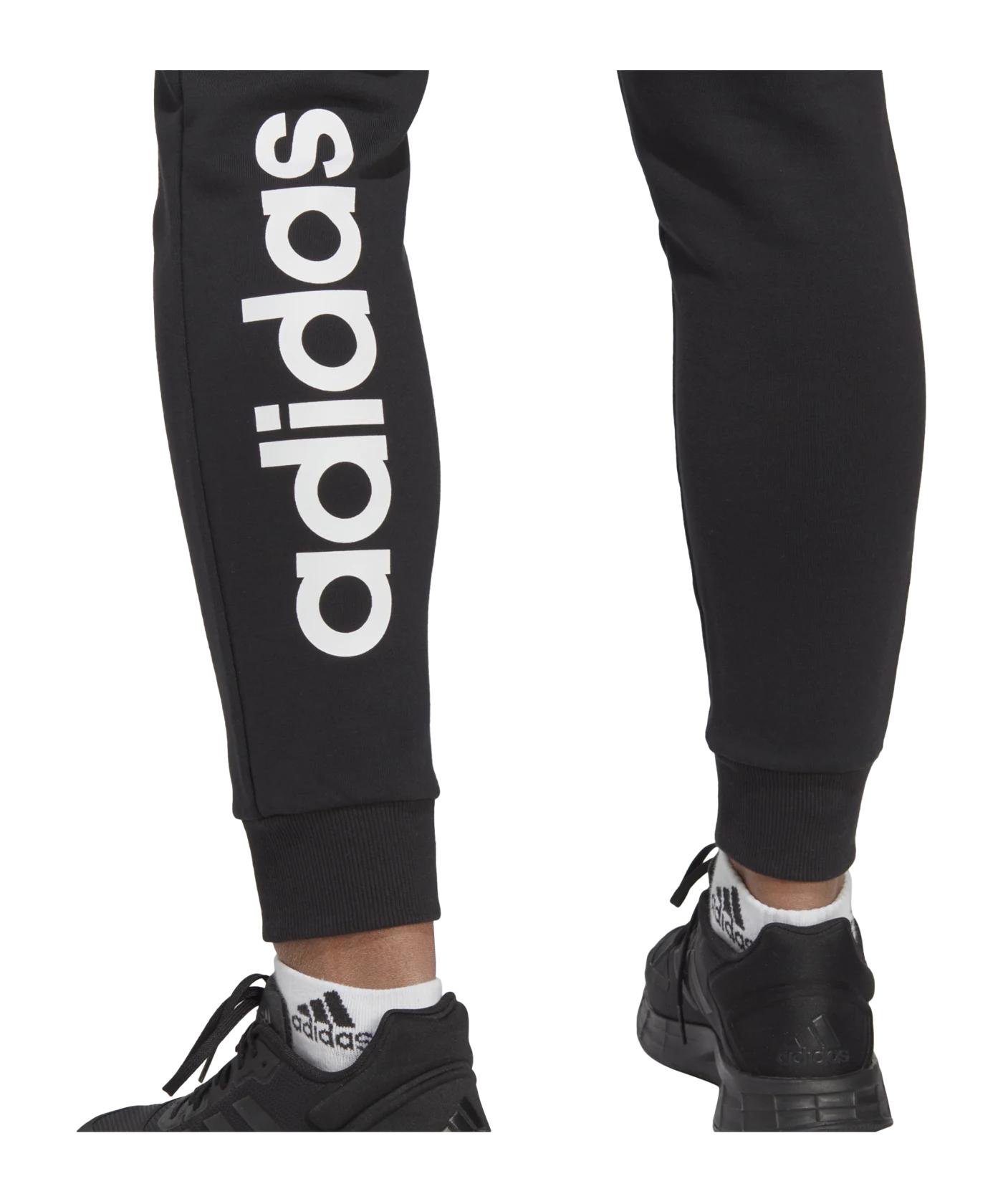 adidas Essentials Linear French Terry Cuffed Pants Black