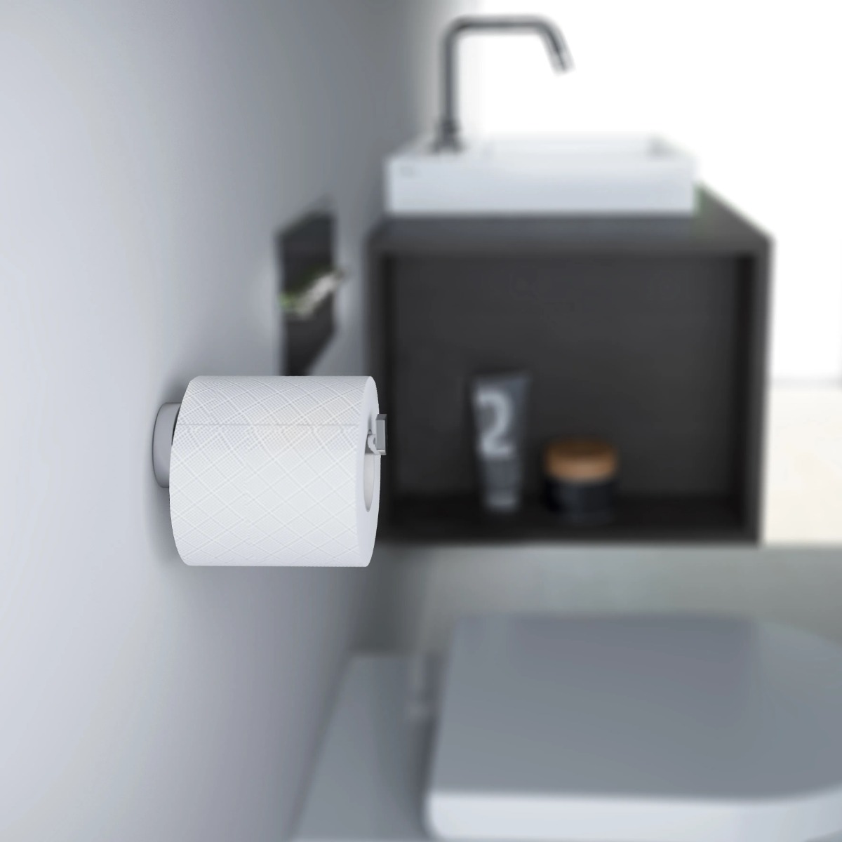Clou Flat toiletrolhouder recht chroom
