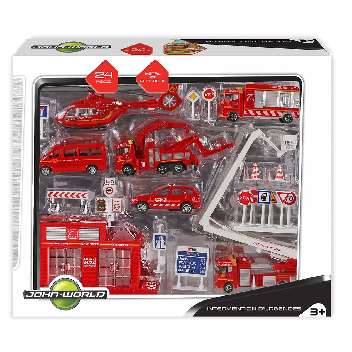 Coffret véhicules de pompiers