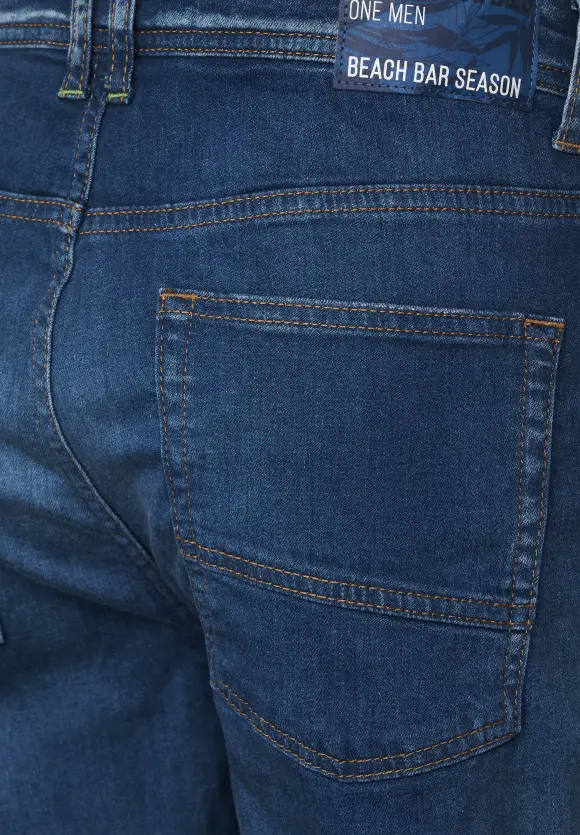 Regular Fit Jeansshorts - indigo blue wash