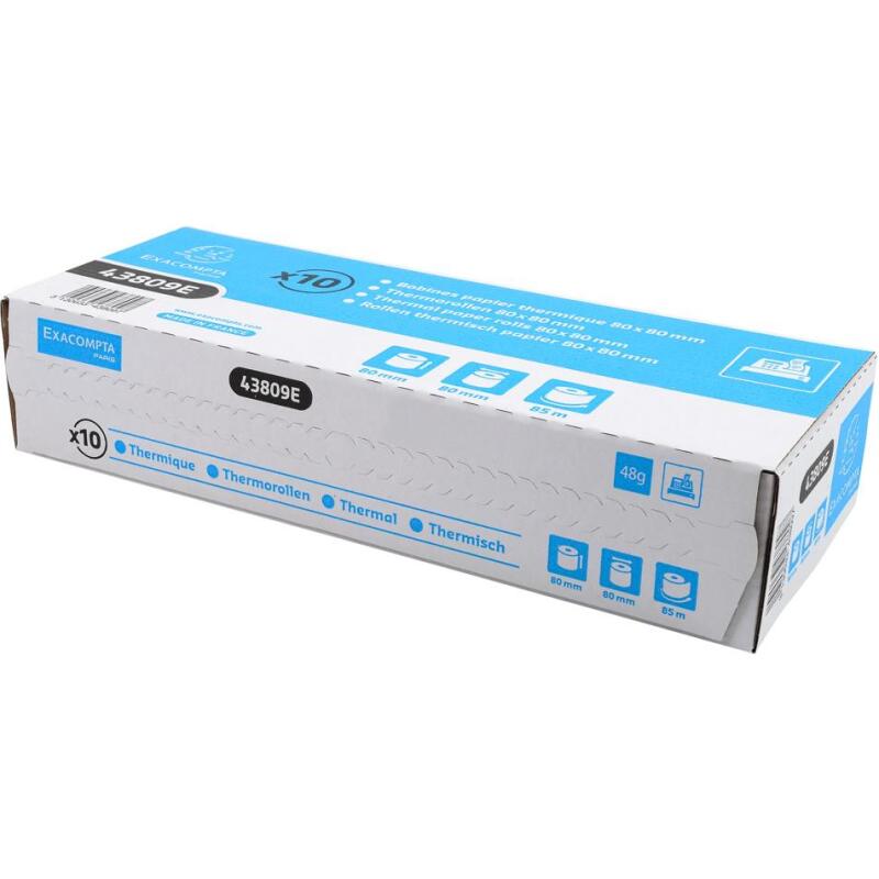 Bobines Caisses Exacompta 43809E - l 80 mm x L 85 m, Ø 80 mm - 1 pli(s) - paquet de 1