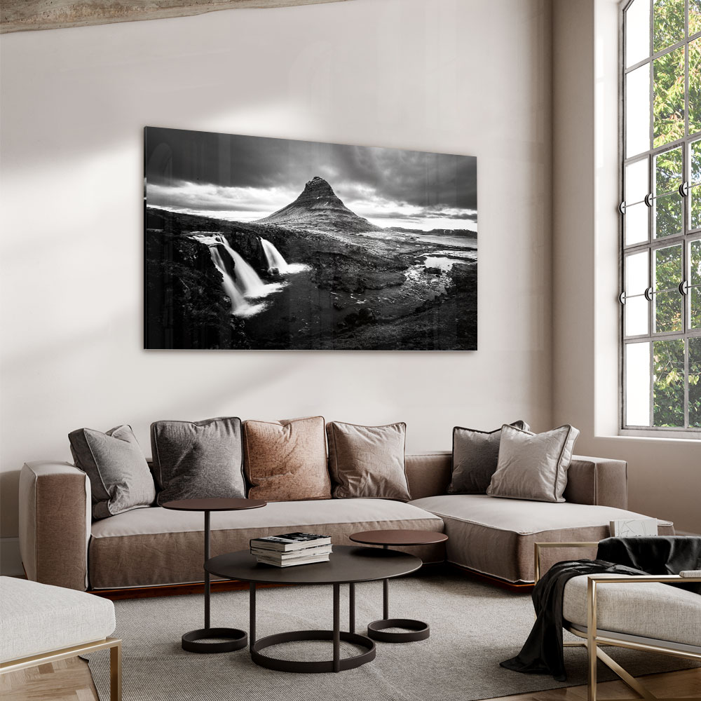 Walljar acrylglas schilderij - Iceland Waterfall Acrylglas schilderij - 150 x 225 cm