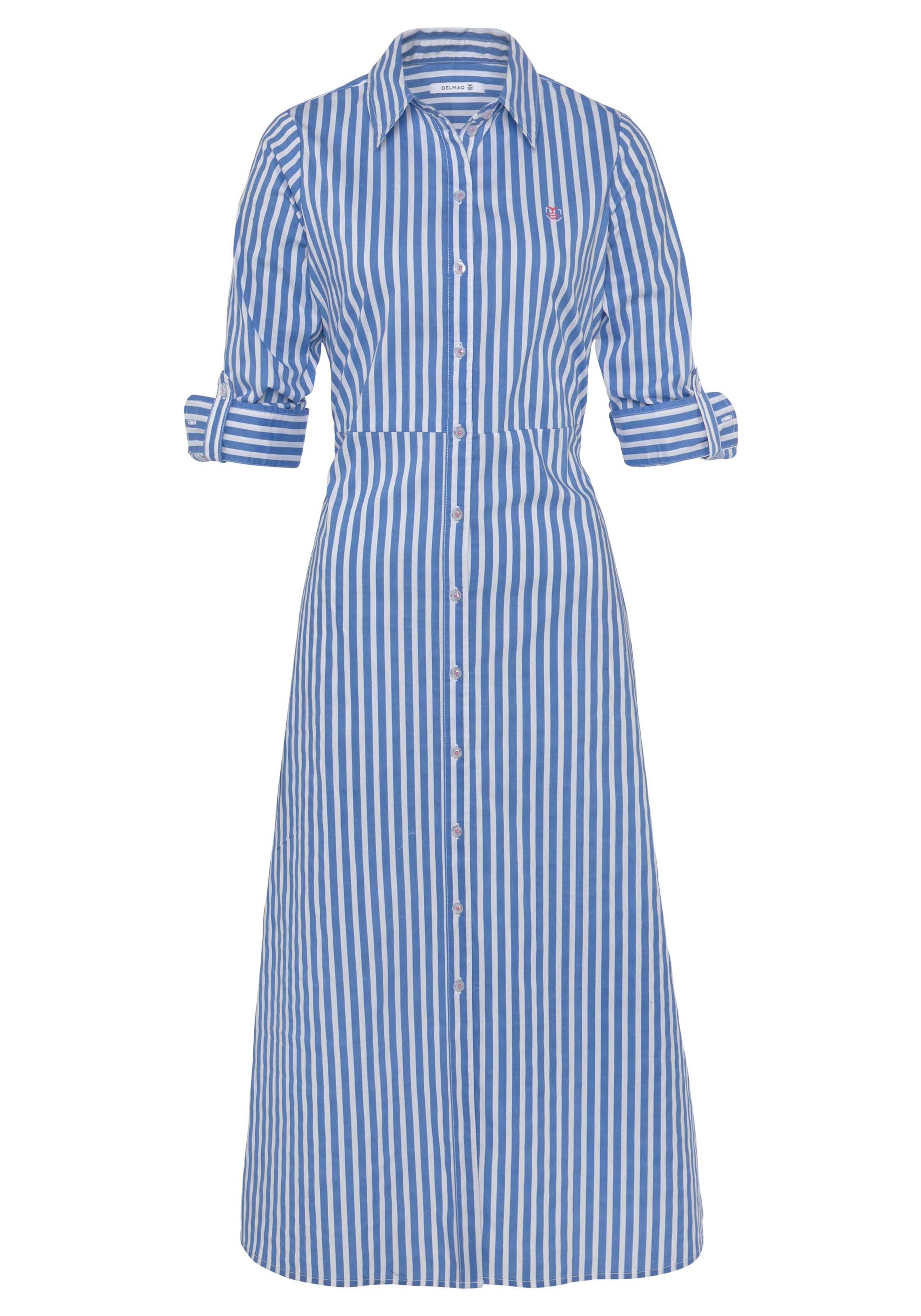 DELMAO Blusenkleid festliche Anlässe,  lang,  klassisch und seriös,  aus Baumwolle