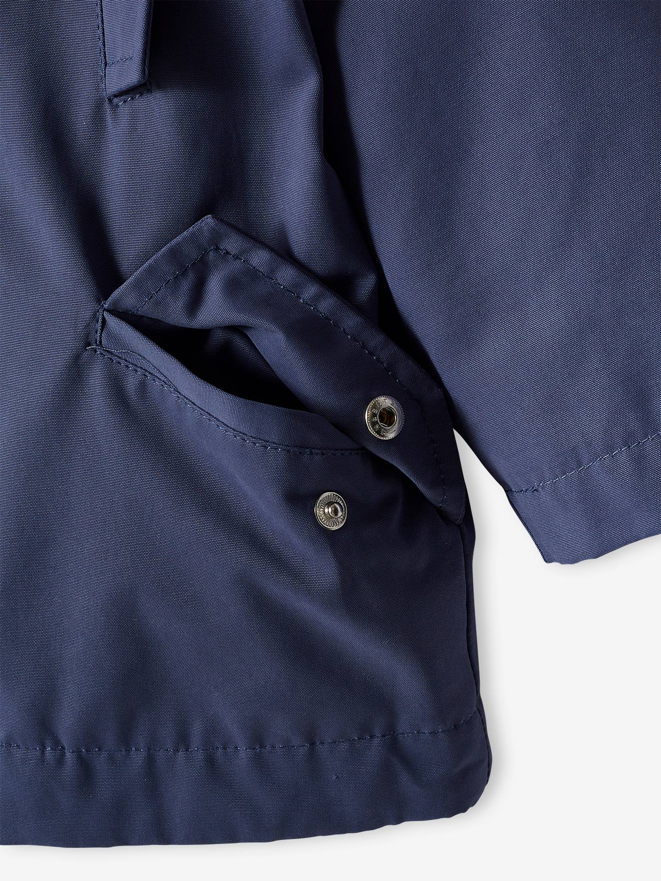 Parka 3 em 1 com jaqueta de lã removível para bebê, azul ardósia