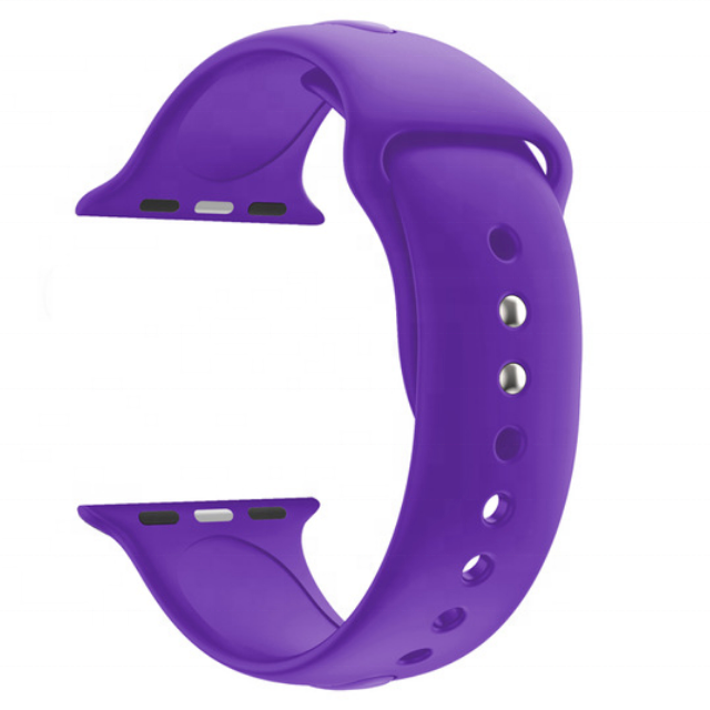Apple Watch (49/46/45/44 mm) Silikon Sport Armband mit Doppelverschluss (Gelenkumfang: 175-205mm) - Violett