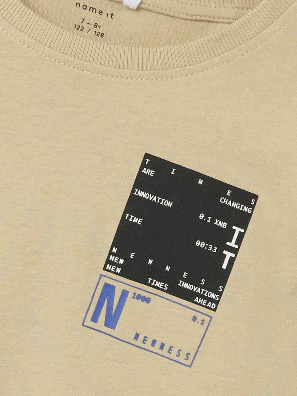 NAME IT longsleeve NKMORINDO met printopdruk beige