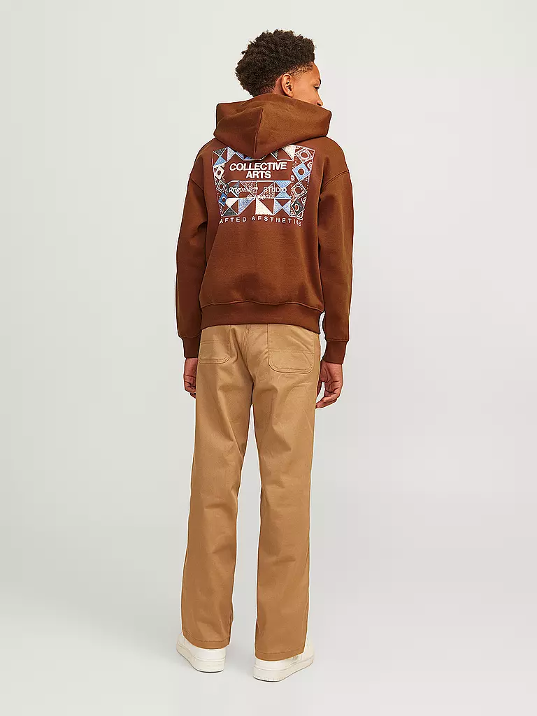 JACK & JONES Jungen Kapuzensweater - Hoodie JORNOHO  braun