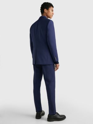 Blazer de lã listrado com abotoamento duplo