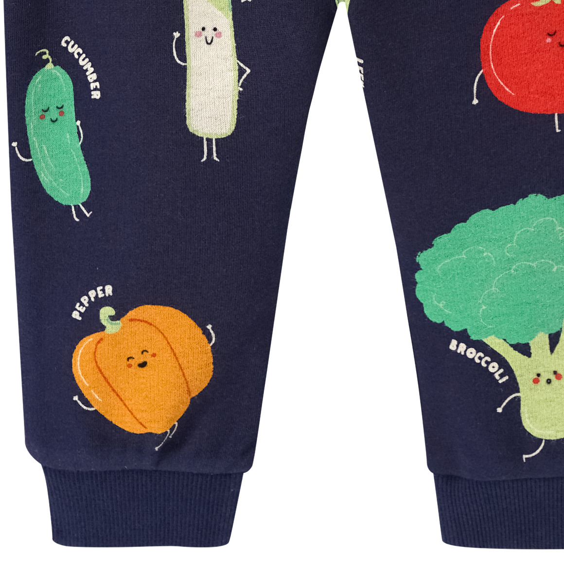 Topomini Baby Jogginghose mit Gemüse-Allover dunkelblau
