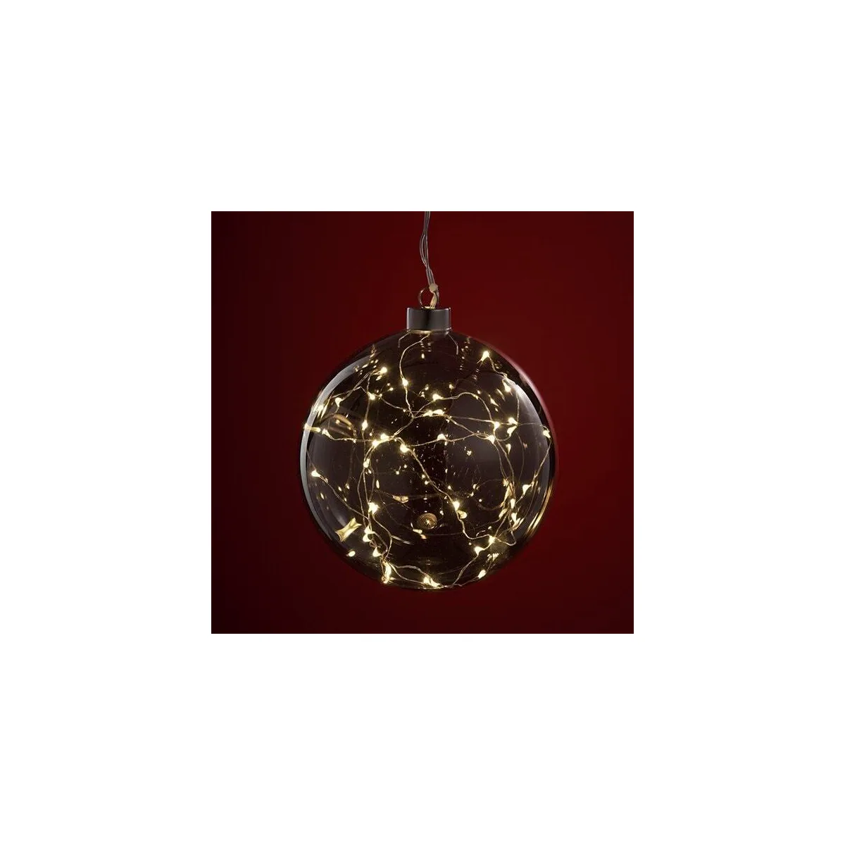 Day Glasskule med Lysslynge - 15cm