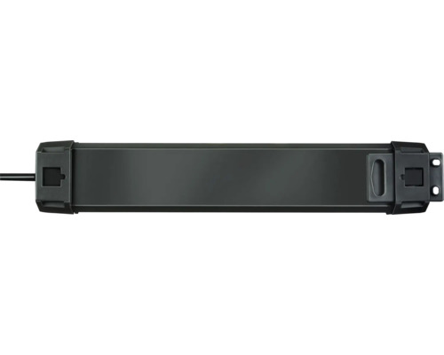 Brennenstuhl Premium-Line 4-voudige stekkerdoos met schakelaar + overspanningsbeveiliging + verhoogde contactbeveiliging 3G1.5 zwart 1,8 m