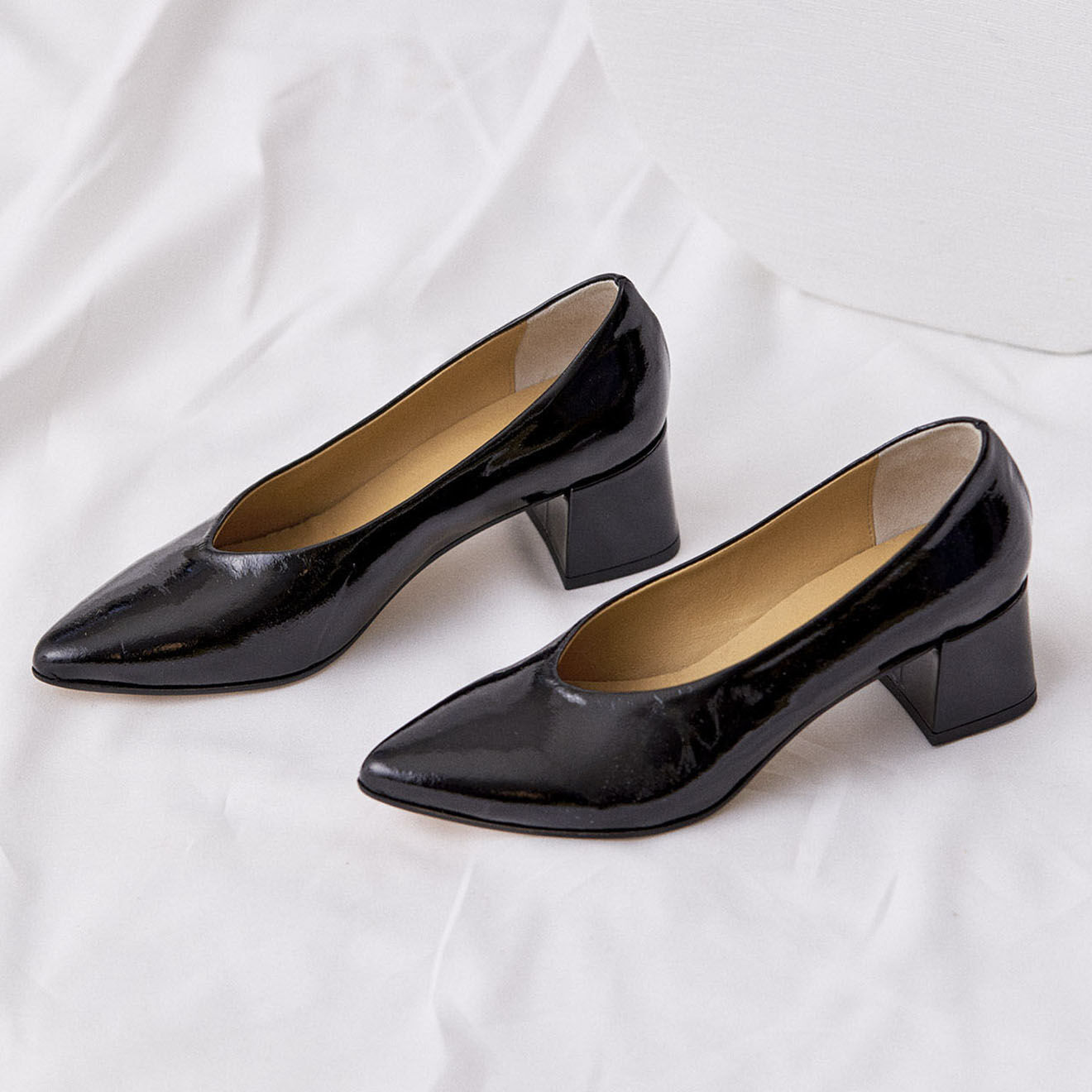 Mellow Yellow Escarpins en Cuir verni Pina noirs - Talon 5 cm