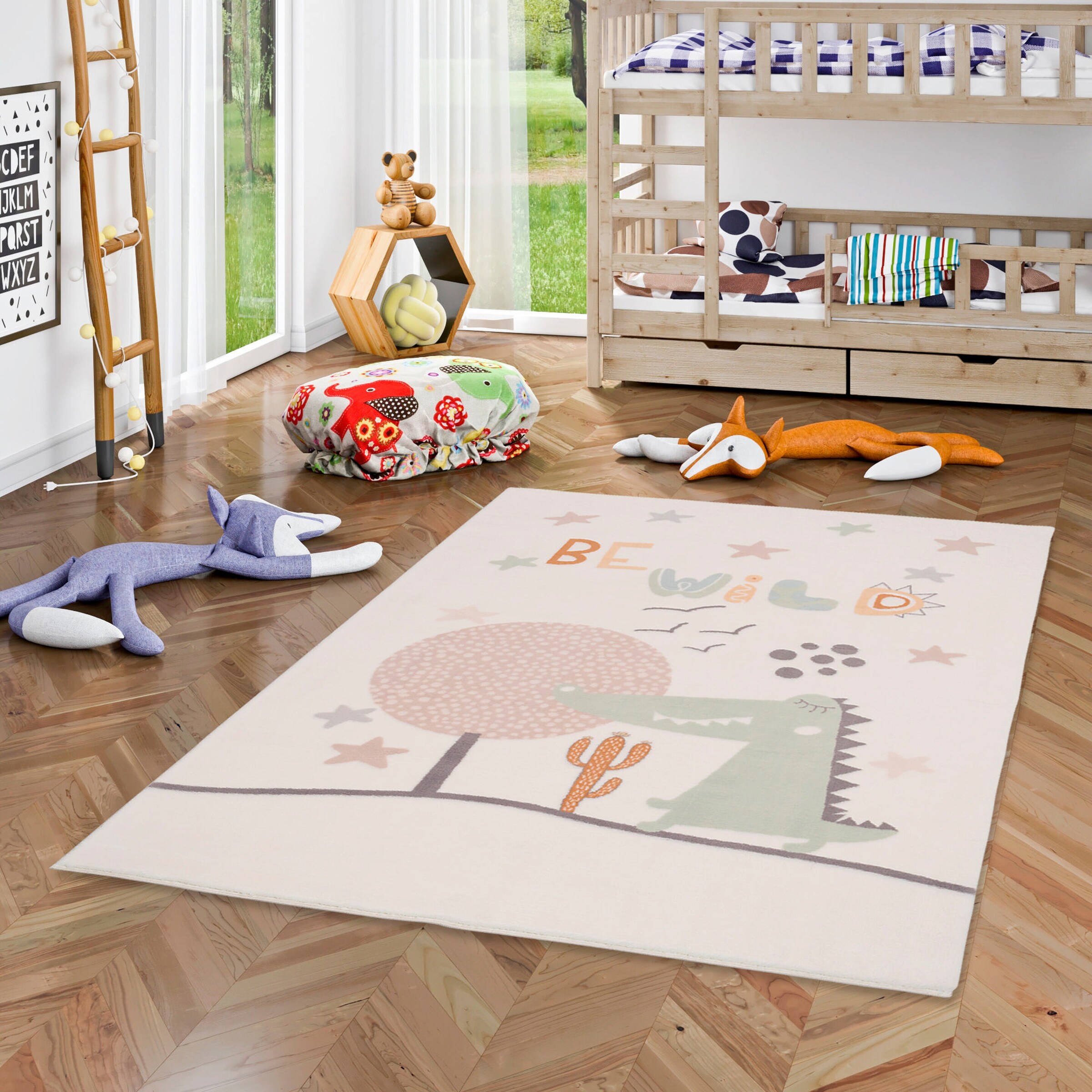Pergamon Super Soft Fellteppich Pearl Kids Be Wild Bunt
