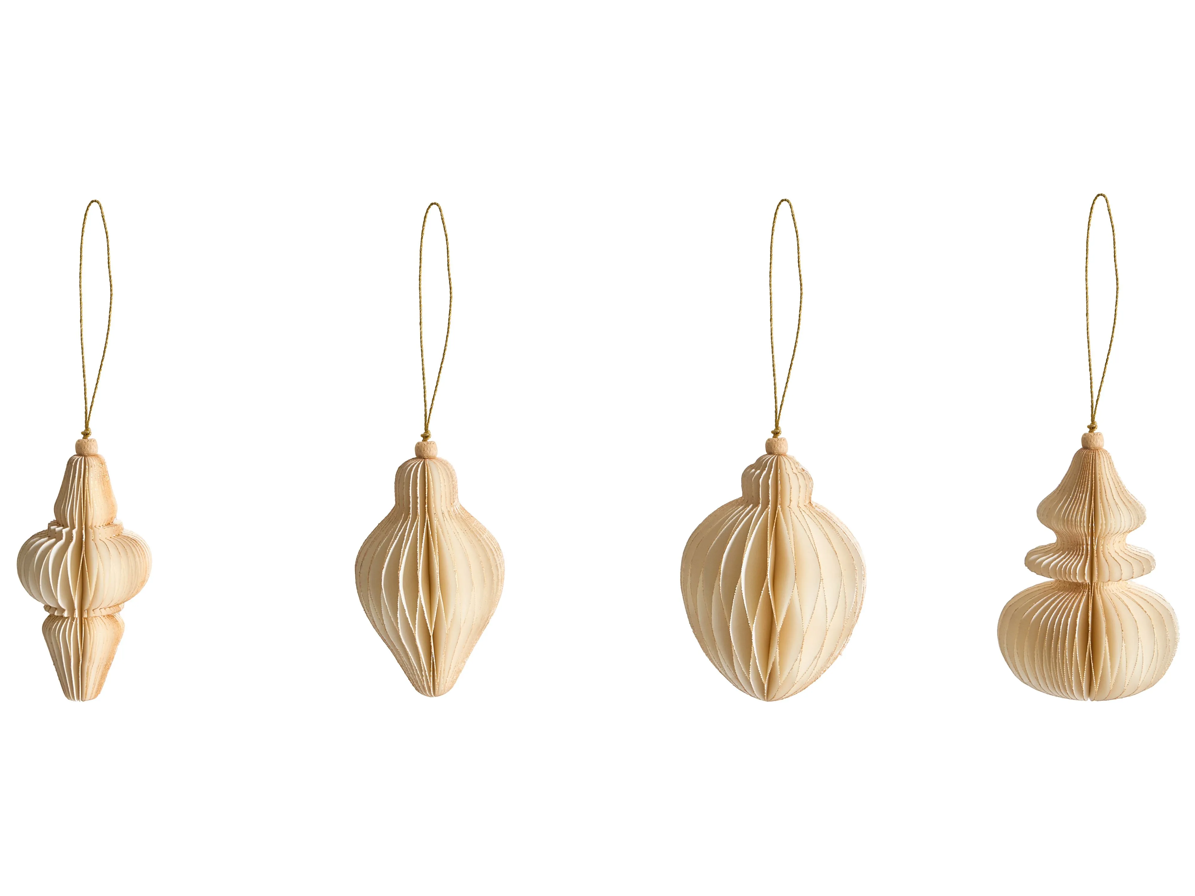 Set van 20 kerstornamenten ALTAELVA Papier Beige