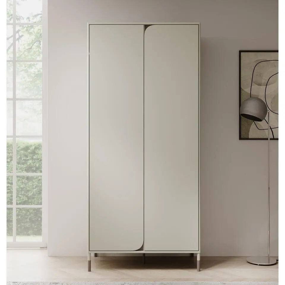 Meubella - Kinderkledingkast Hill - Beige - 92 cm