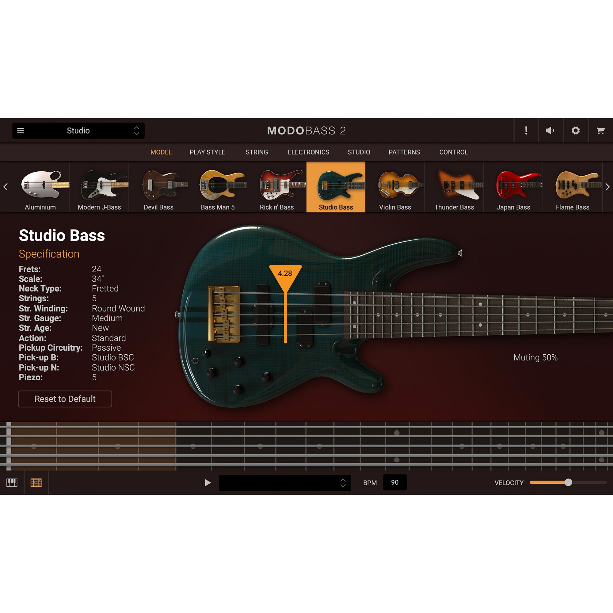 IK Multimedia MODO Bass 2.0 virtuele basgitaar plug-in (download)