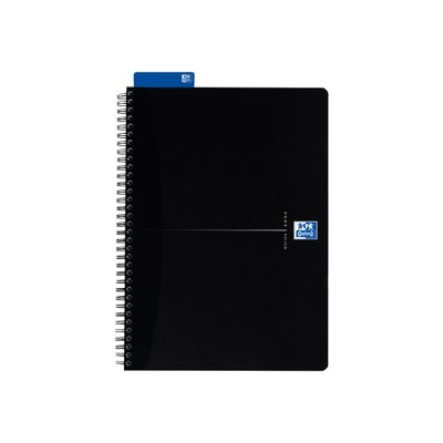 Oxford Office Smart - Cahier à spirale A4 (21x29,7 cm) - 180 pages - petits carreaux (5x5 mm) - noir