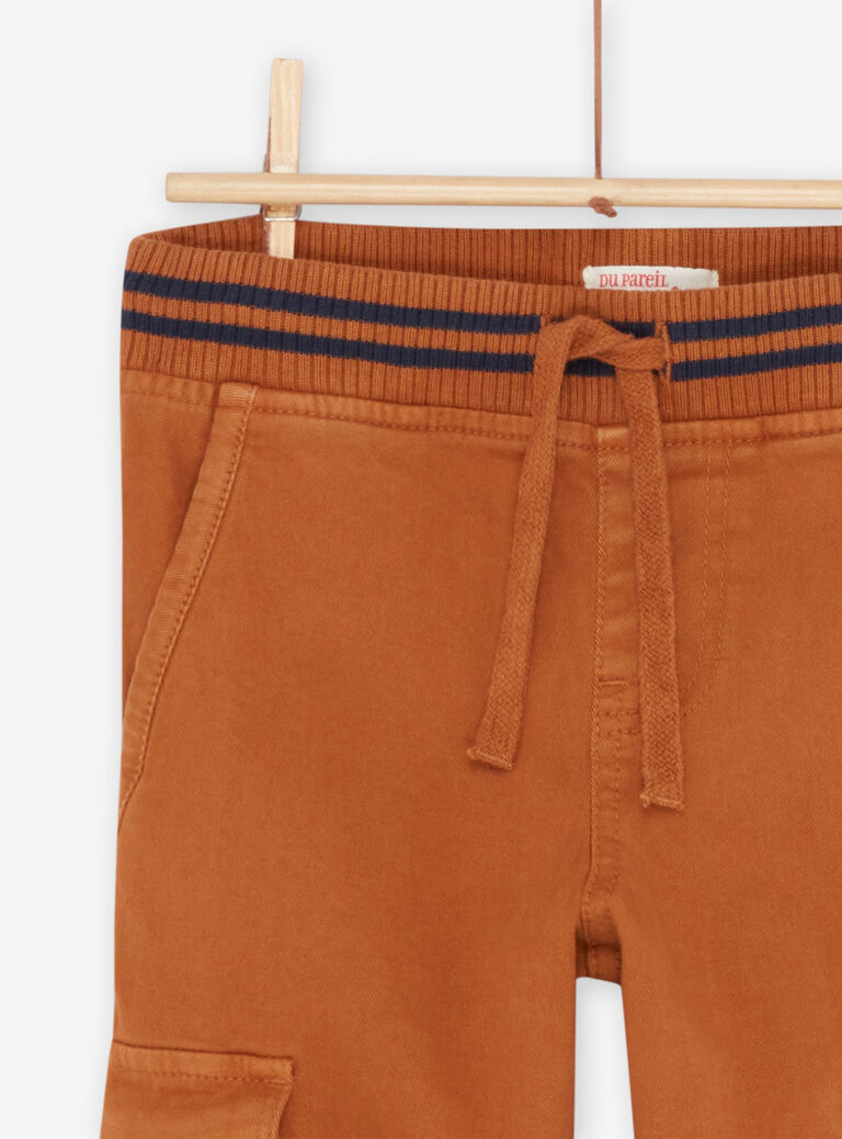 Pantalon cargo cannelle garçon