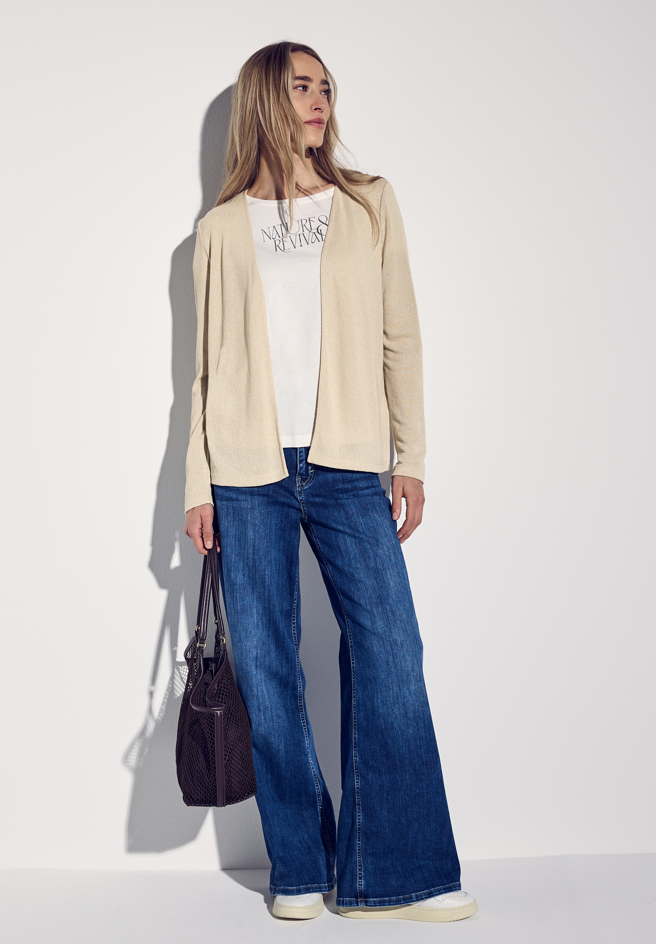 STREET ONE Shirtjacke »NETTE« im Strick Look