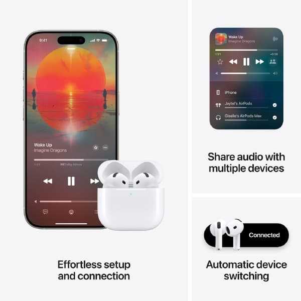 Apple AirPods 4 med aktiv støyreduksjon