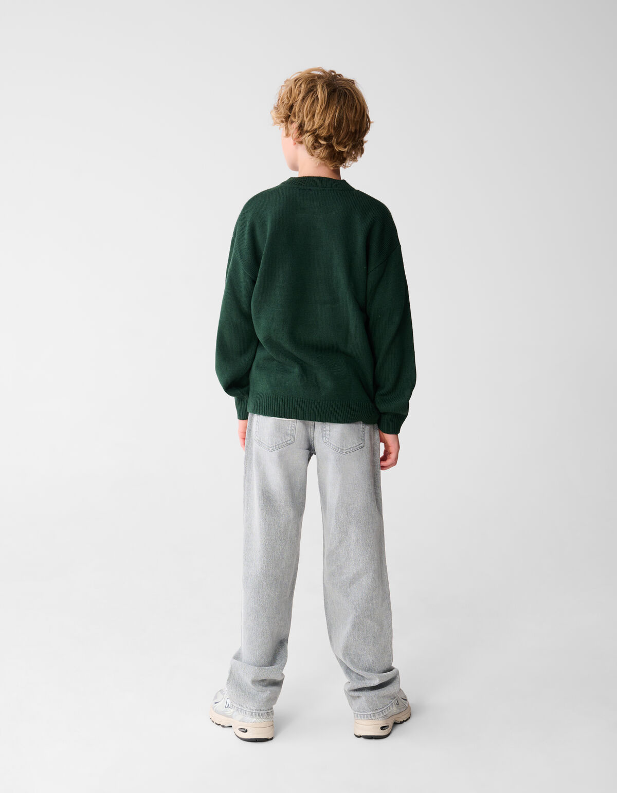 Baggy Fit Jeans Lichtgrijs