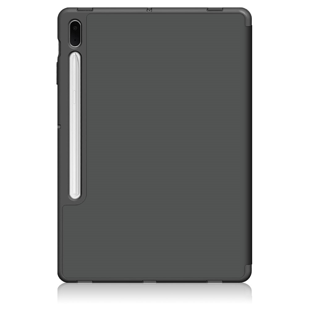 Samsung Galaxy Tab S8  Plus / Tab S7  Plus / Tab S7 FE 5G Leder Tasche Smart Cover Hülle S-Pen Halterung - Grau