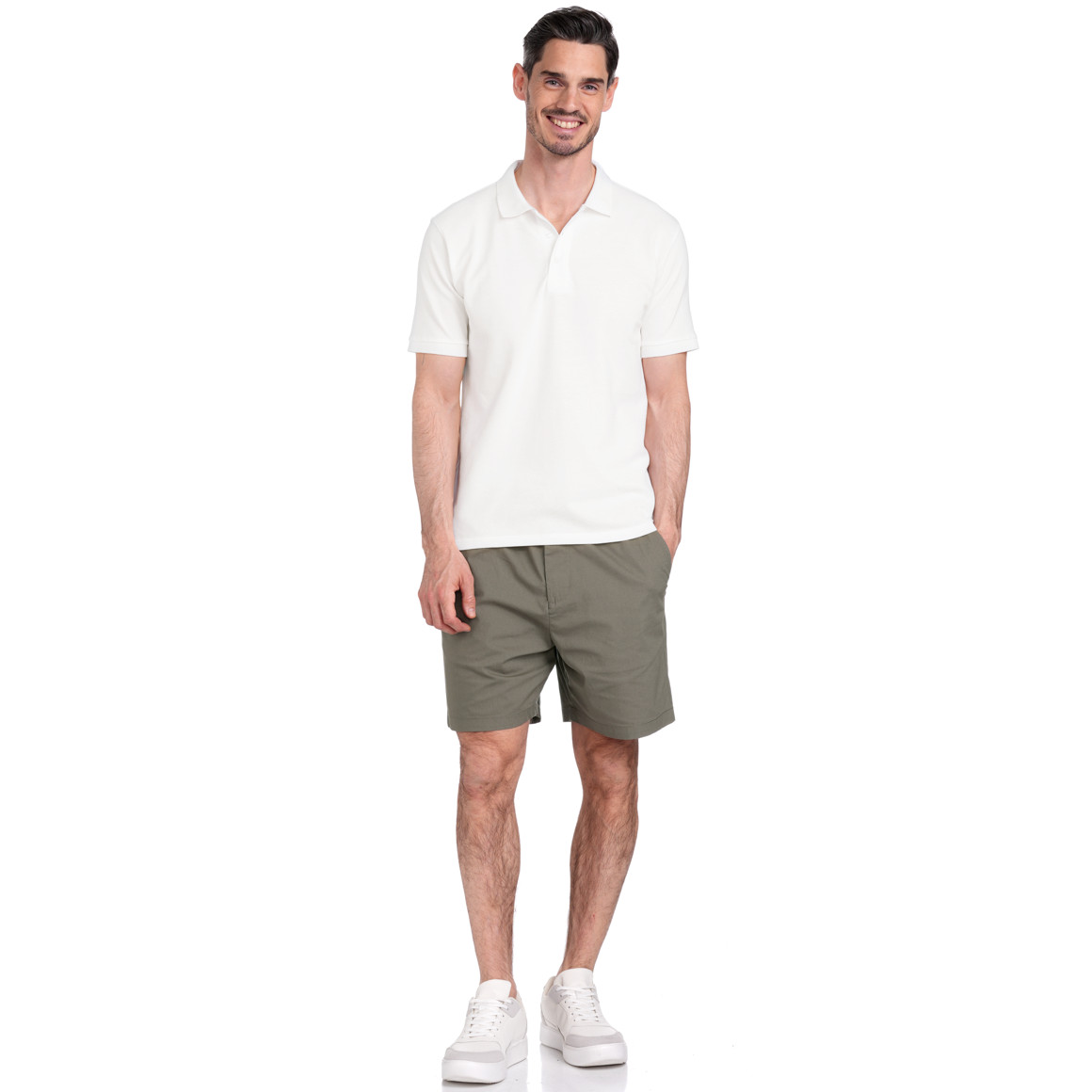 VanVaan Herren Poloshirt in Piqué-Qualität weiss
