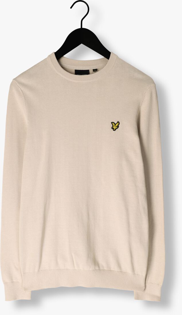 LYLE & SCOTT beige lyle & scott t-shirt cotton crew neck jumper