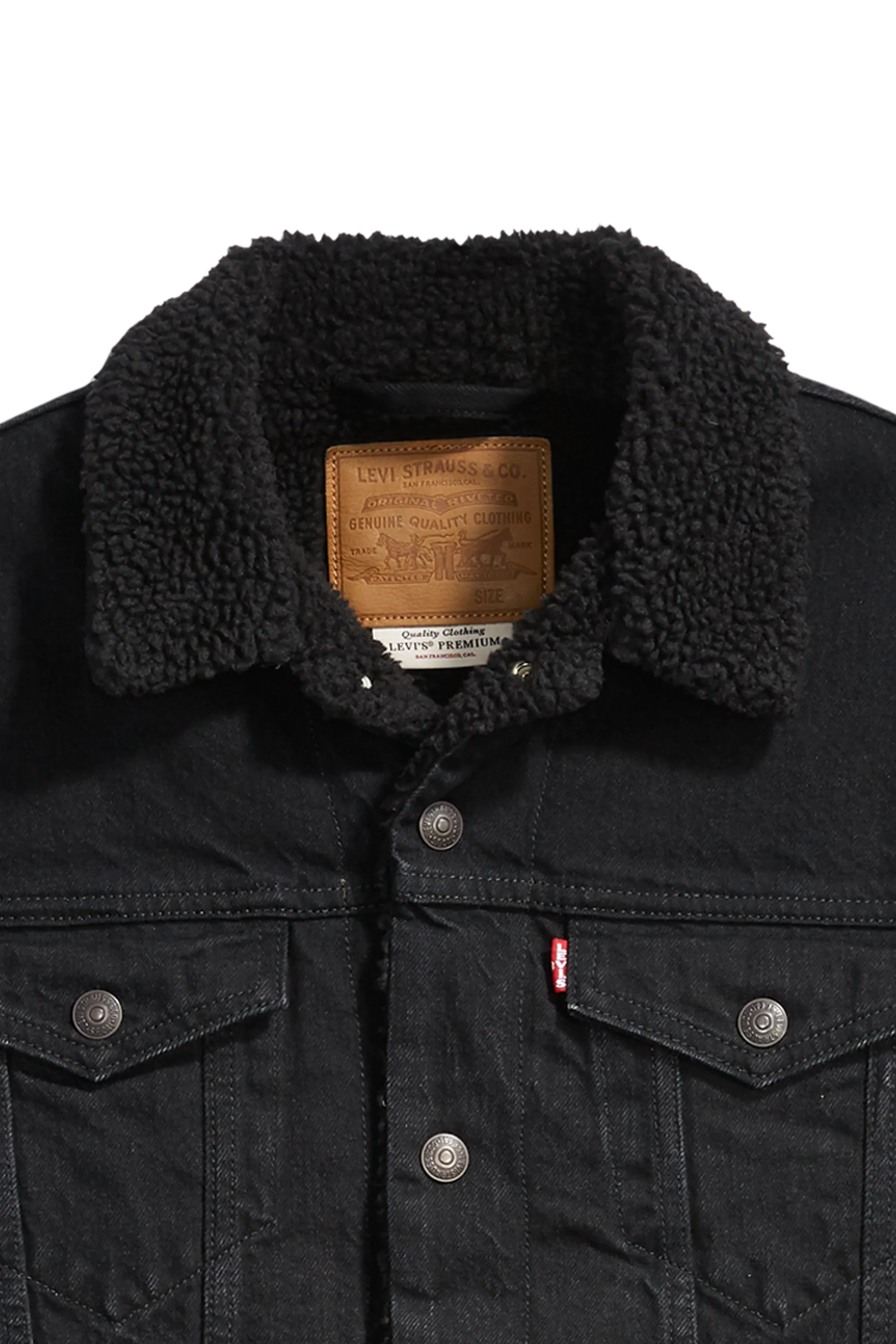 LEVI'S Veste en jean TYPE 3 SHERPA TRUCKER Noir
