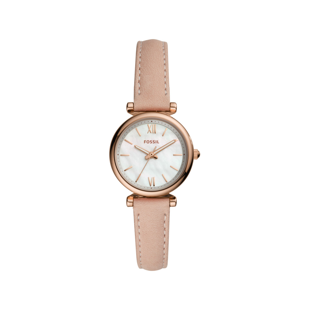 Montre FOSSIL femme acier doré rose bracelet cuir rose