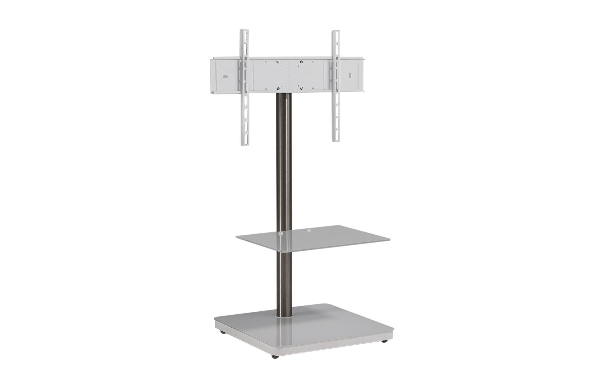 Standfuss PM-204 TV Silber<br>TV-Standfuss mit eckiger Bodenplatte, für TVs bis 65