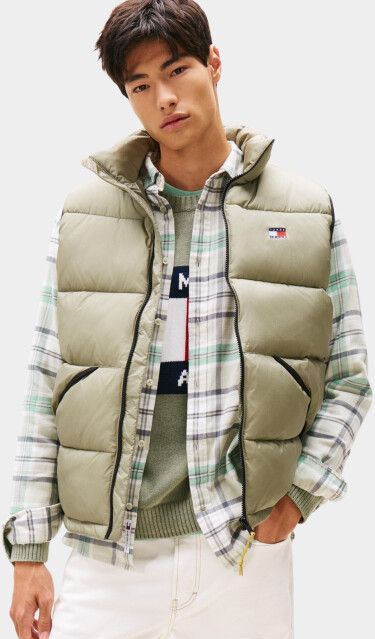 Tommy Jeans Bodywarmer  pastelgroen