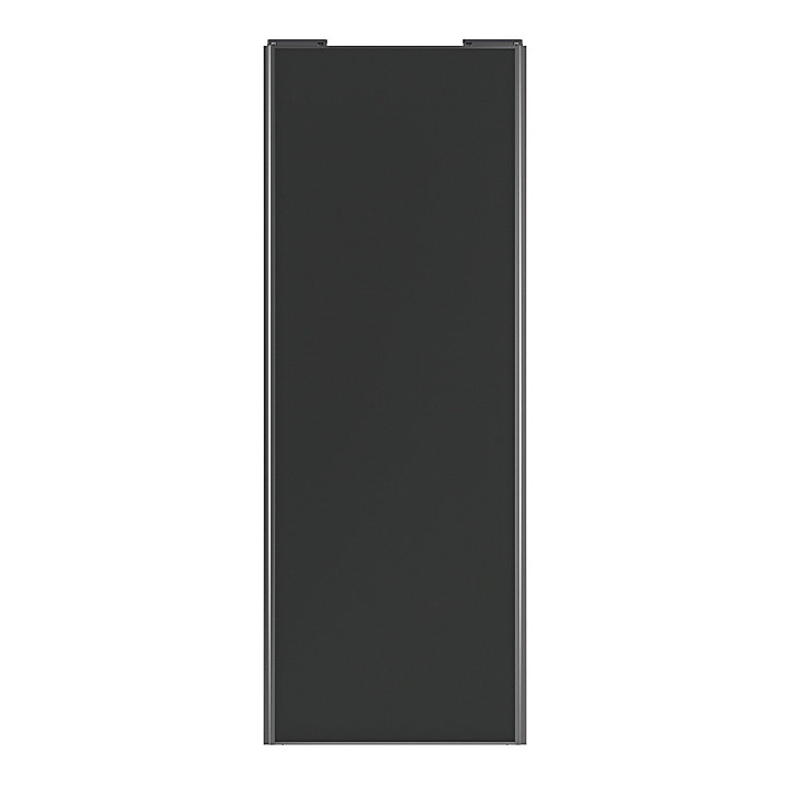 Porte de placard coulissante anthracite profil gris GoodHome Arius H. 248,5 x L. 92.2 cm + amortisseurs