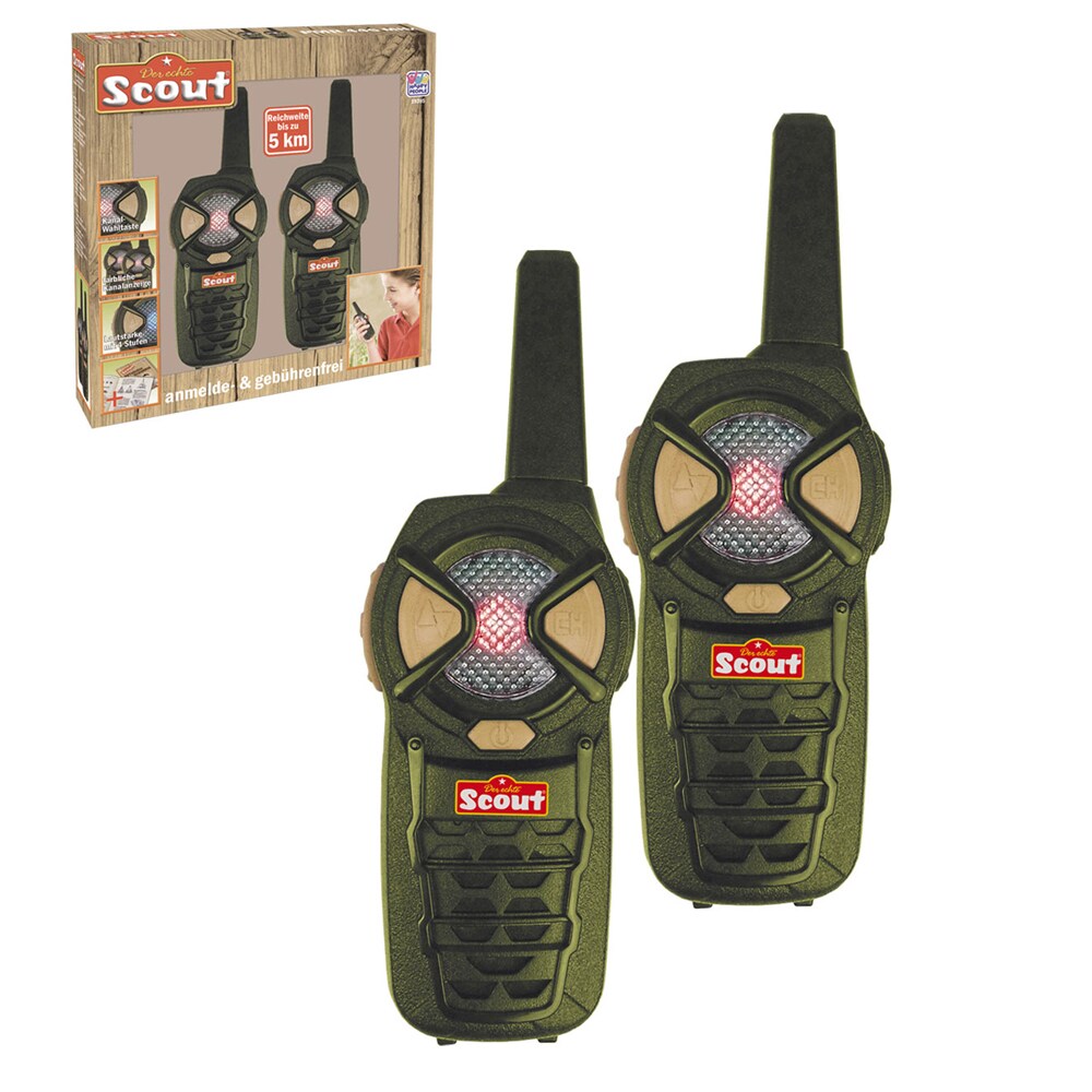 SCOUT Kinder Handfunkgeräte PMR 446 MHZ -Walkie Talkie Set - 2 x Funkgerät 5 km!