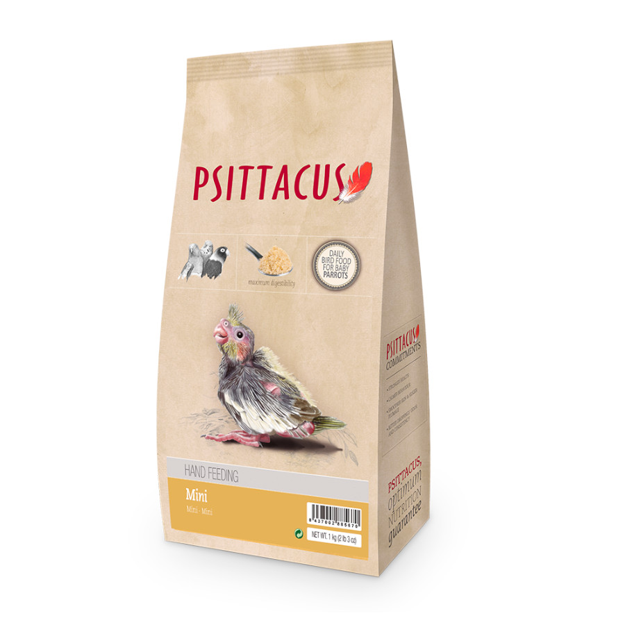 Alimentação manual de filhotes e crias de Psittacus