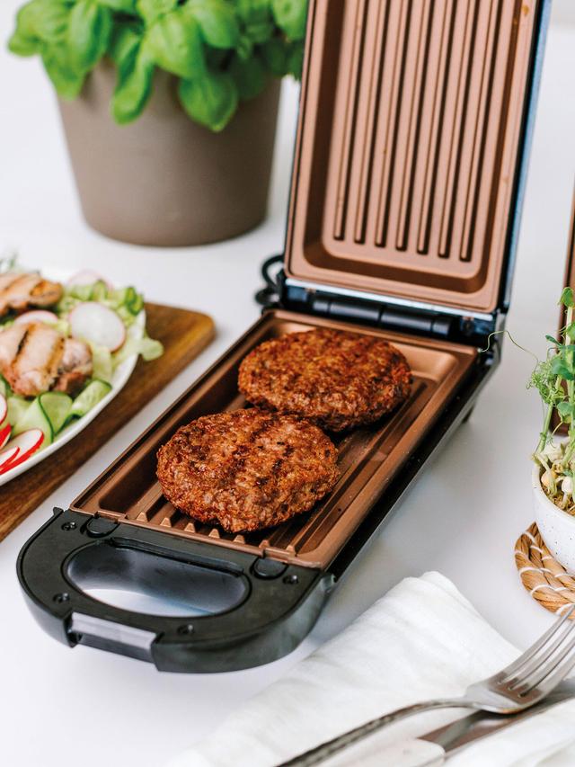 Kontaktgrill mit Wechselplatten, Grill, Waffel und Omelette