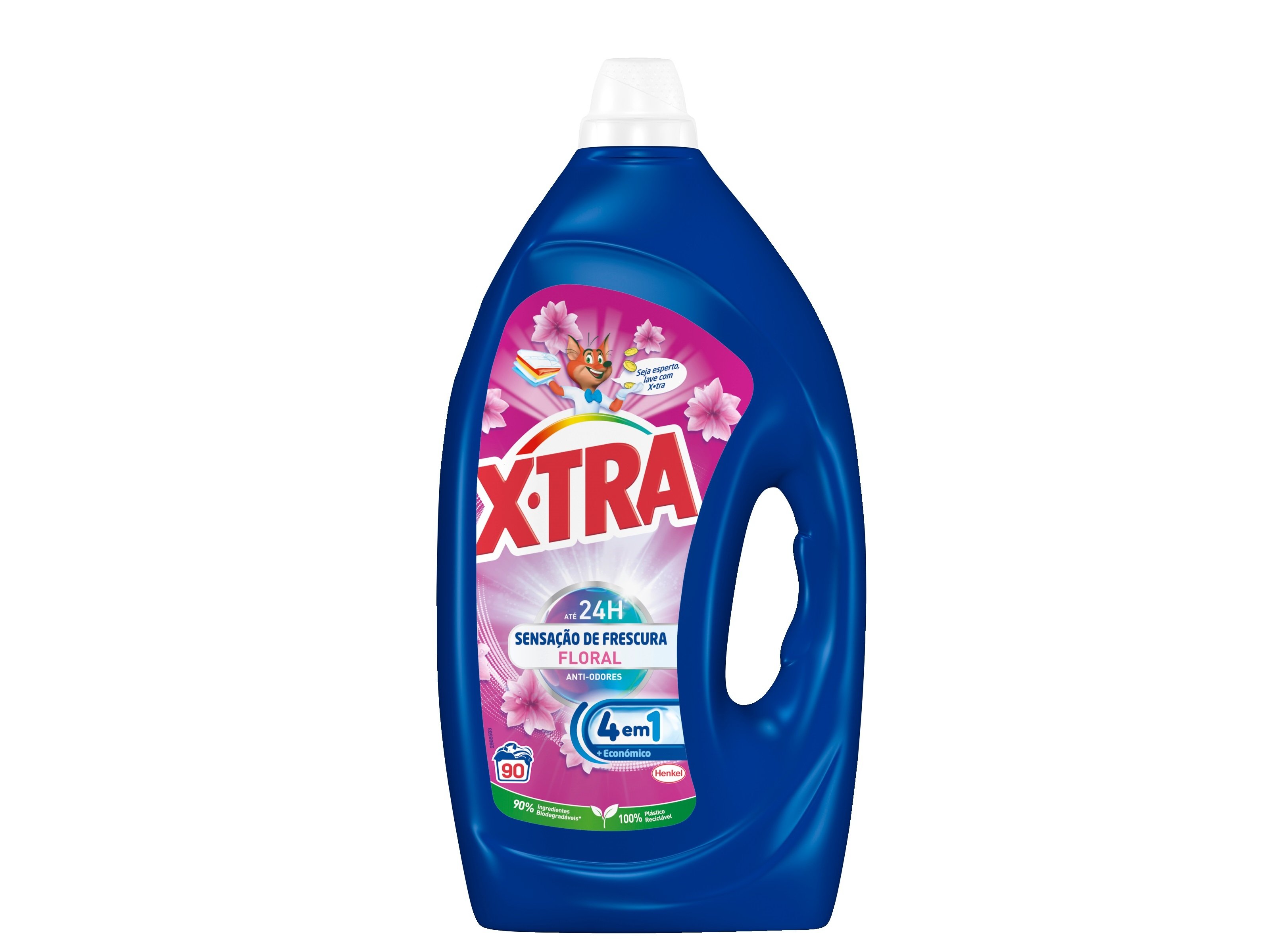 DETERGENTE ROUPA MÁQUINA LÍQUIDO X-TRA GEL FRESCURA FRESH FLORAL 90D