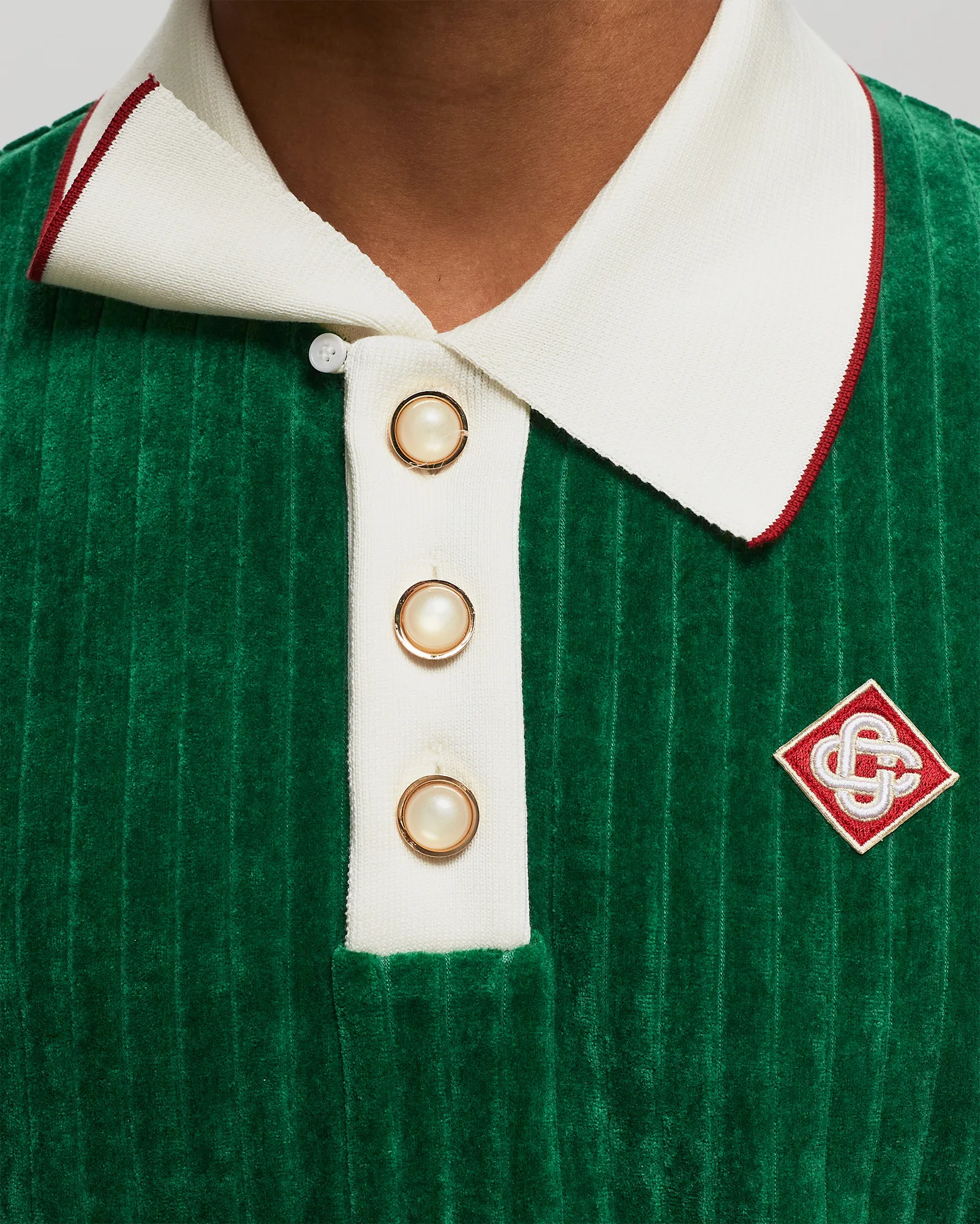 Casablanca RIB VELOUR POLO