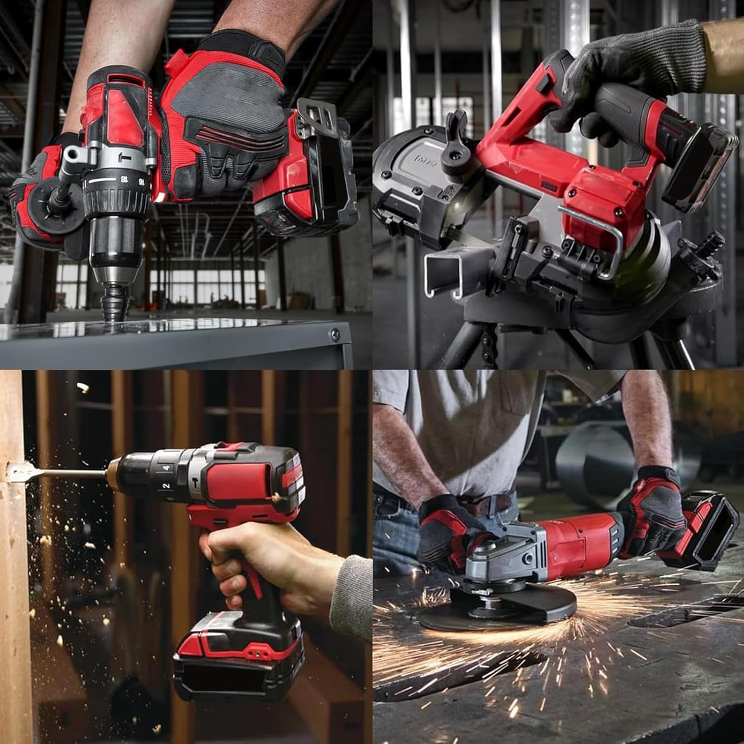 4 × 18V 8.0Ah Ersatz für Milwaukee Akku 18V, Kompatibel mit Milwaukee Akku M18 48-11-1852, 48-11-1850, 48-11-1840, 48-11-1830, 48-11-1820 mit LED-Anzeige (4 × 8.0Ah)