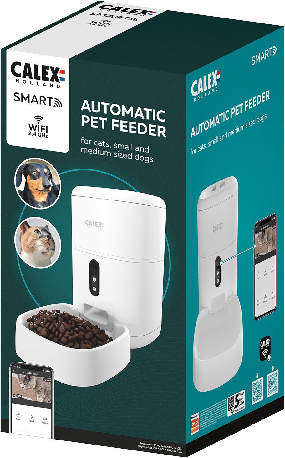 Calex Smart voerautomaat met HD Camera wit 20 x 30 x 36 cm