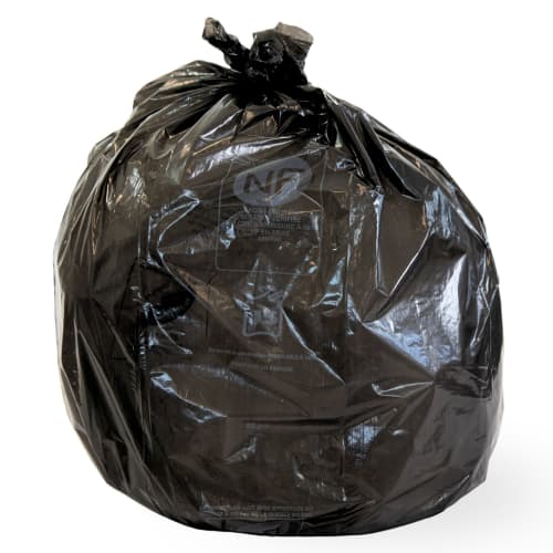 Sac plastique PE BD 50L noir 22µm NF Jet'Sac