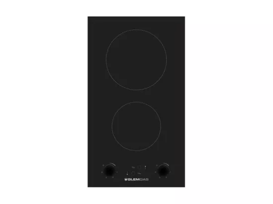 Domino vitrocéramique 30 cm - 2 Hi-Light - 3 kW - Manettes frontales - GLEM - GTH32K01