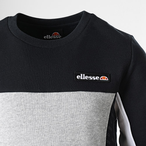 Sweat Crewneck Enfant Finti Noir Gris Chiné Blanc