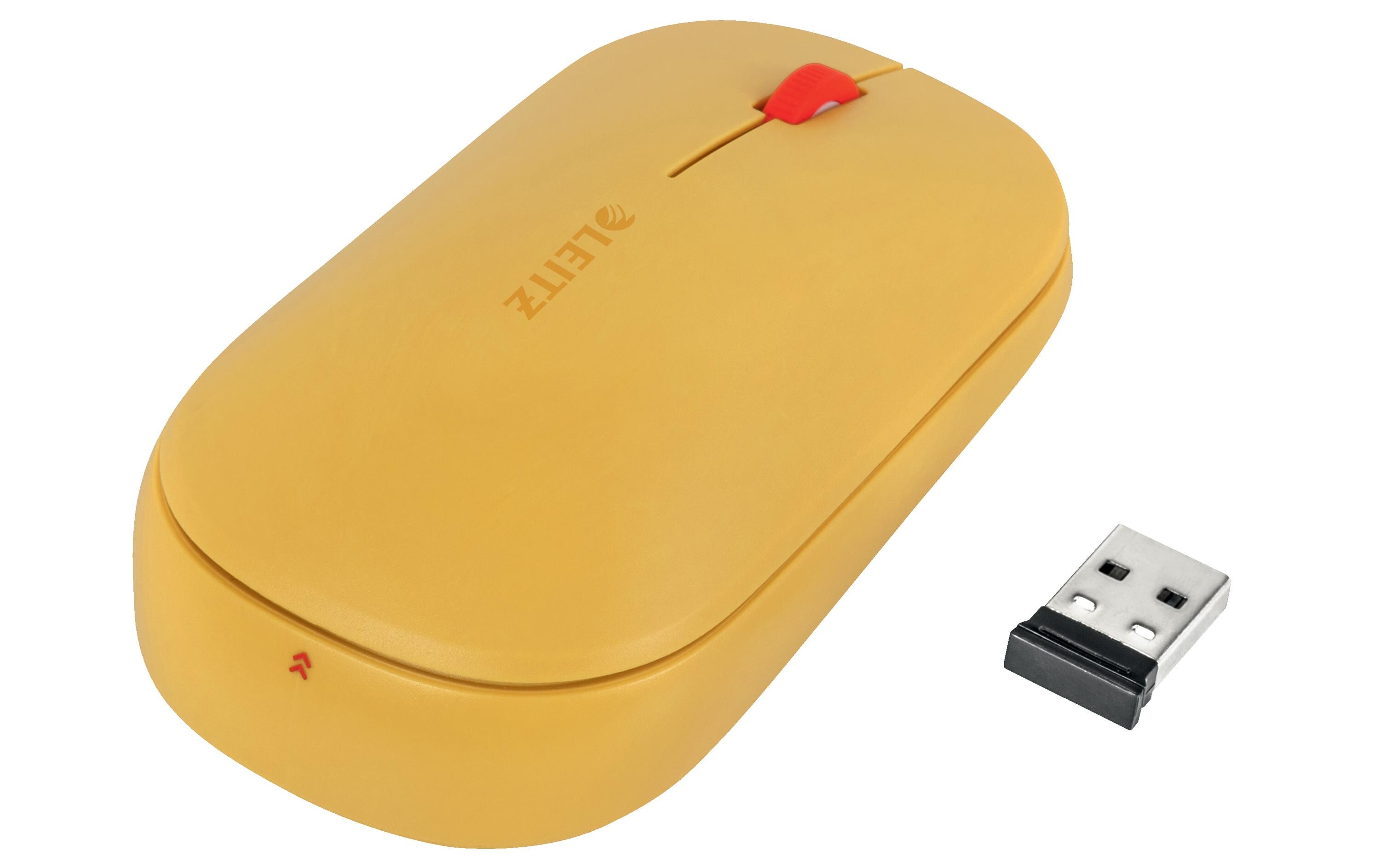 Maus Cosy Kabellose Warmes GelbDual Kabellose Computermaus