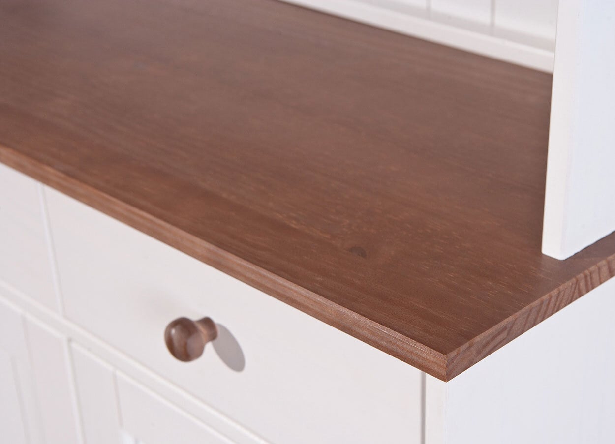 Buffet JACOB 6.2 weiß Massivholz / braun