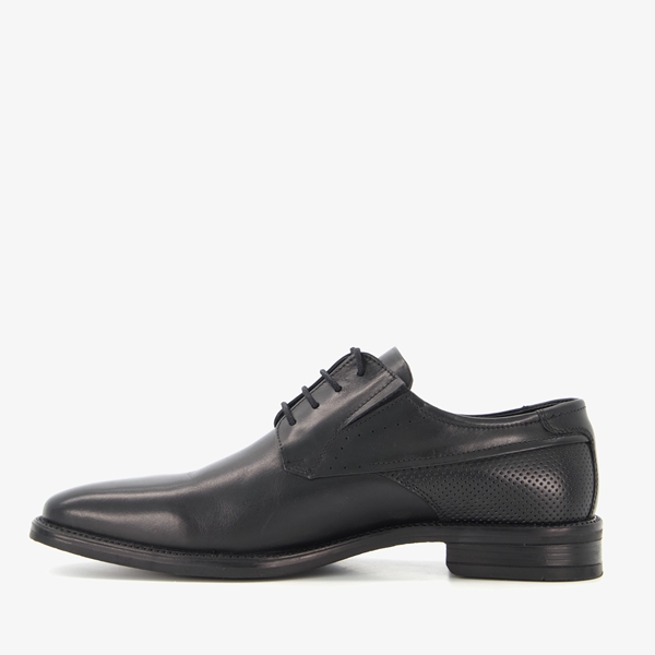Van Beers leren heren veterschoenen zwart