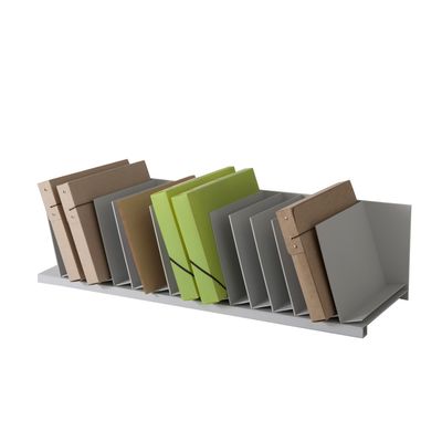 Trieur organiseur de bureau - 16 cases inclinées - gris